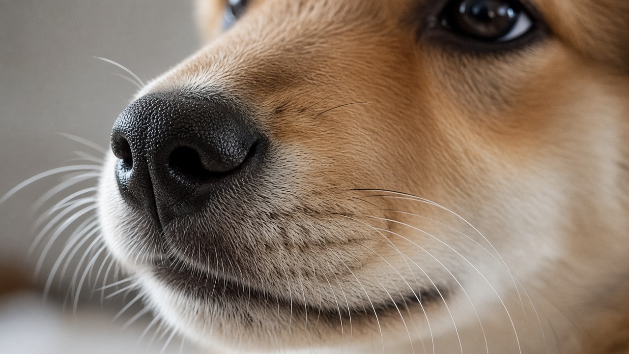 Close-up de hocico y nariz de cachorro